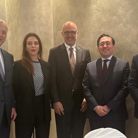 Ted Deutch, Simone Rodan-Benzaquen, and DANIEL Schwammenthal met with Spanish Foreign Minister Jose Manuel Albares at the 59th Munich Security Conference (MSC) held February 17-19, 2023 in Munich.
