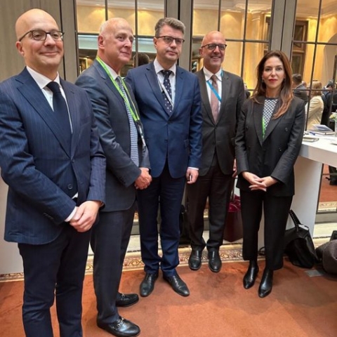 Ted Deutch, Simone Rodan-Benzaquen, and DANIEL Schwammenthal met with Estonian Foreign Minister Urmas Reinsalu at the 59th Munich Security Conference (MSC) held February 17-19, 2023 in Munich.