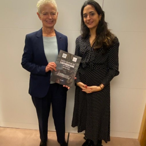 Anne-Sophie Sebban-Bécache a rencontré Brigitte Klinkert, députée du Haut-Rhin, pour lui présenter la Radiographie de l’antisémitisme en France 2022 et évoquer les préoccupations en matière de lutte contre l’antisémitisme et pour la démocratie.